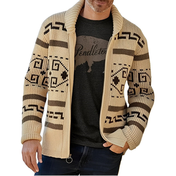 Vintage-Winter-Strickjacke für Herren im klassischen Design, ideal für den Winter