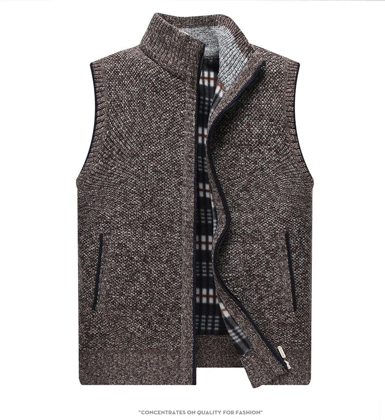 Warme ärmellose Herrenweste aus Fleece für den Winter.