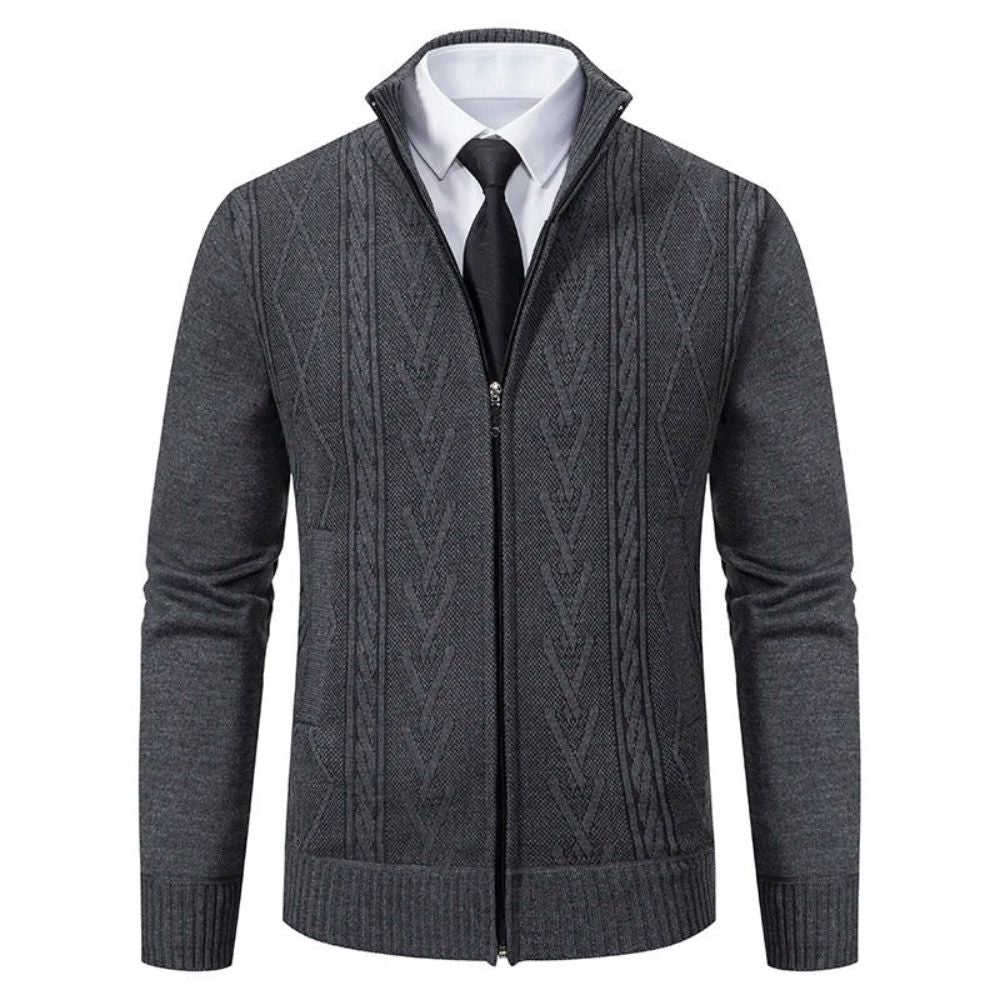 Warme Business-Strickjacke für Männer, ideal für Herbst und Winter, vereint Stil und Komfort.
