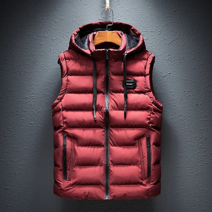 Warme Fleeceweste mit Kapuze für Männer, ideal für kalte Tage und Outdoor-Aktivitäten