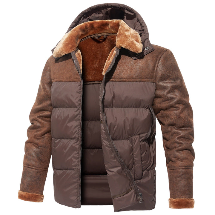 Herren-Pufferjacke mit gesteppter Optik, ideal für kalte Wintertage