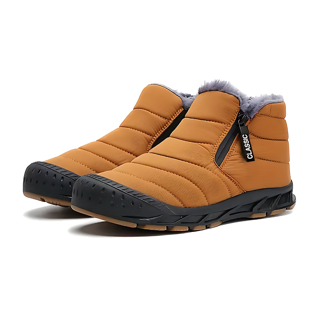 Robuste, wetterfeste Herren-Winterstiefel mit isolierendem Innenfutter und griffiger Sohle