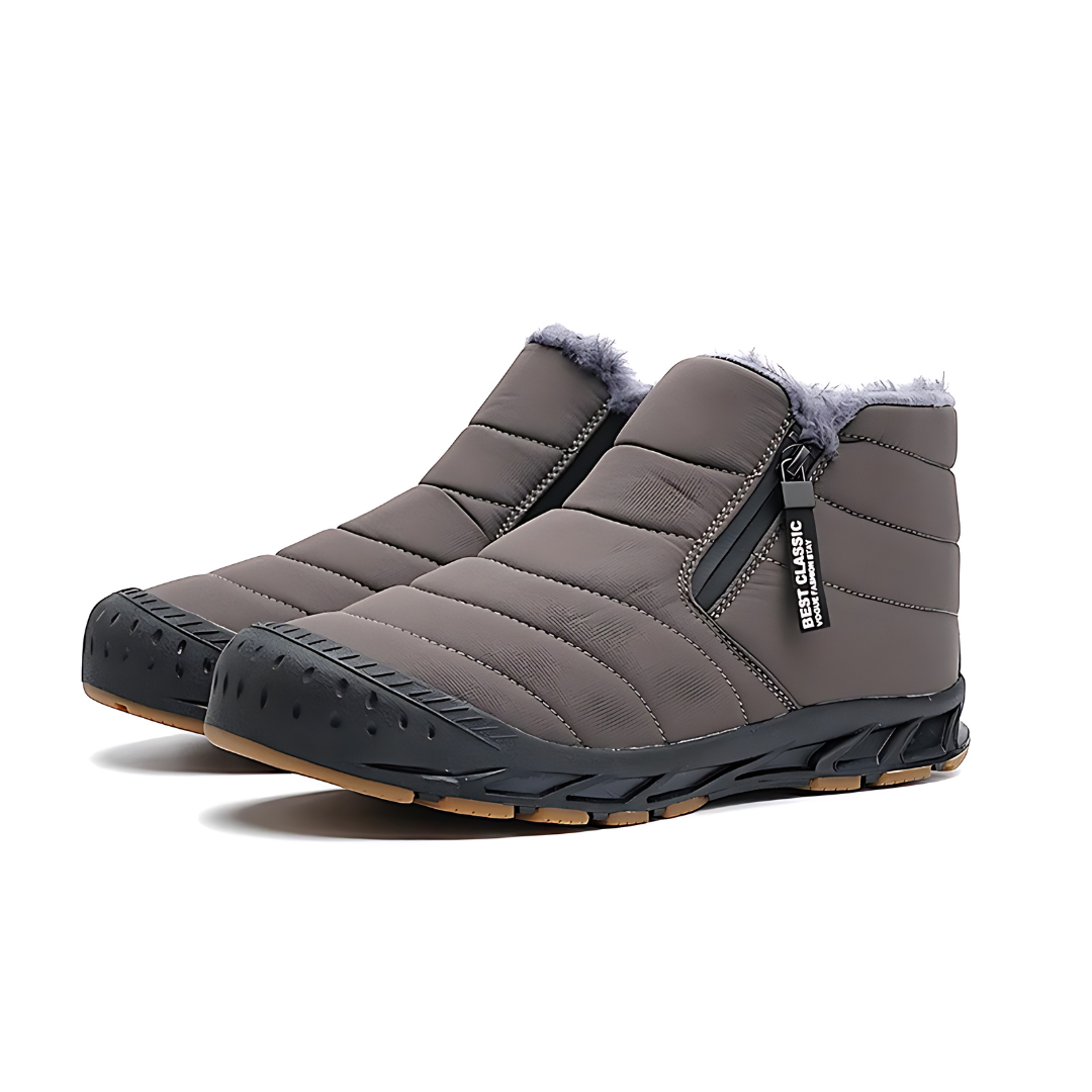Robuste, wetterfeste Herren-Winterstiefel mit isolierendem Innenfutter und griffiger Sohle