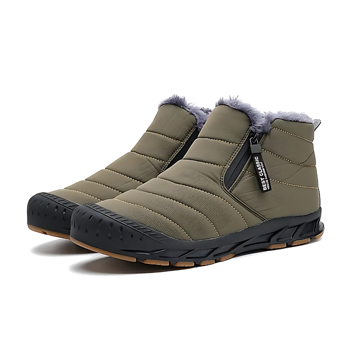 Robuste, wetterfeste Herren-Winterstiefel mit isolierendem Innenfutter und griffiger Sohle