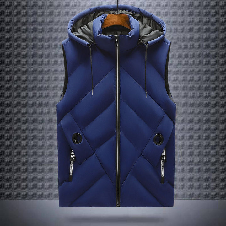 Warme Kapuzenweste für den Winter, ideal für Outdoor-Aktivitäten und stilvolle Layer-Looks.