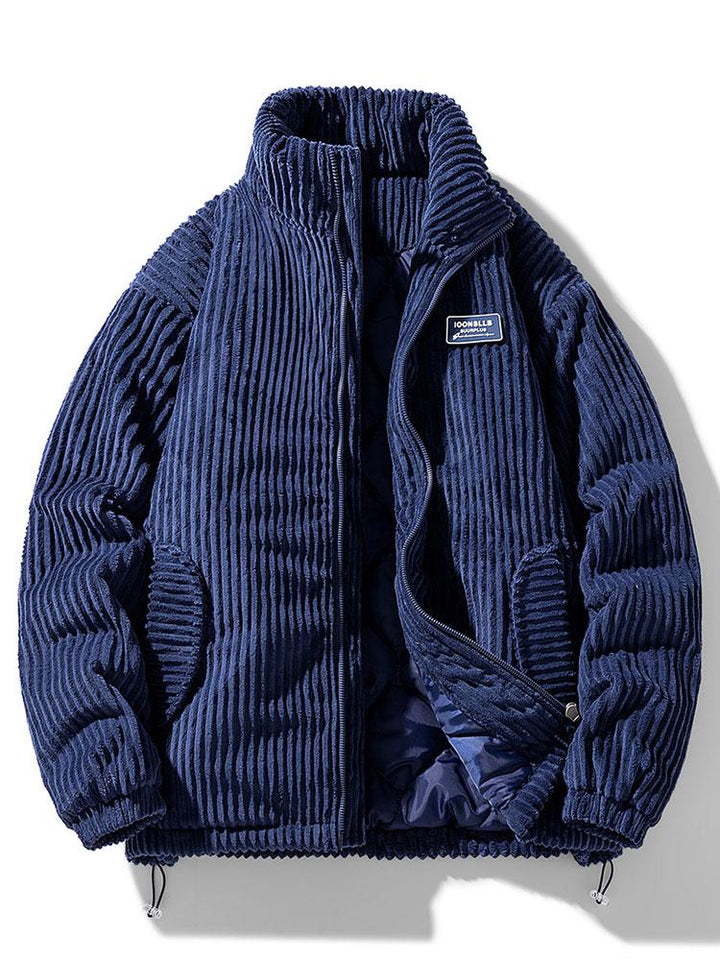 Warme Kord-Winterjacke für Männer – stilvoll, gemütlich und ideal für Herbst- und Wintertage.