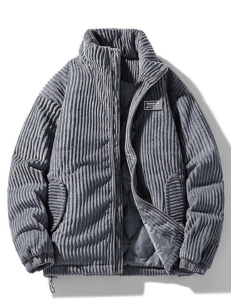 Warme Kord-Winterjacke für Männer – stilvoll, gemütlich und ideal für Herbst- und Wintertage.