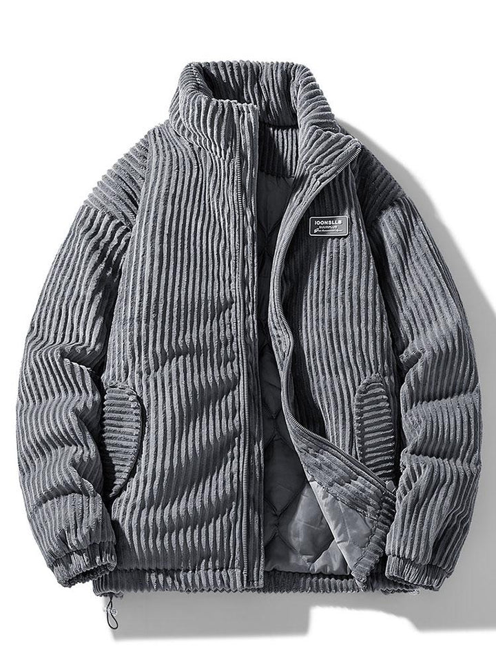 Warme Kord-Winterjacke für Männer – stilvoll, gemütlich und ideal für Herbst- und Wintertage.