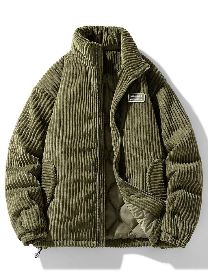 Warme Kord-Winterjacke für Männer – stilvoll, gemütlich und ideal für Herbst- und Wintertage.