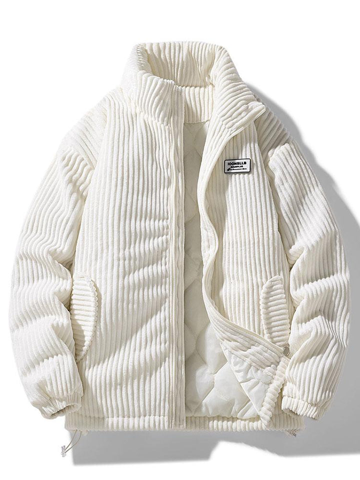 Warme Kord-Winterjacke für Männer – stilvoll, gemütlich und ideal für Herbst- und Wintertage.