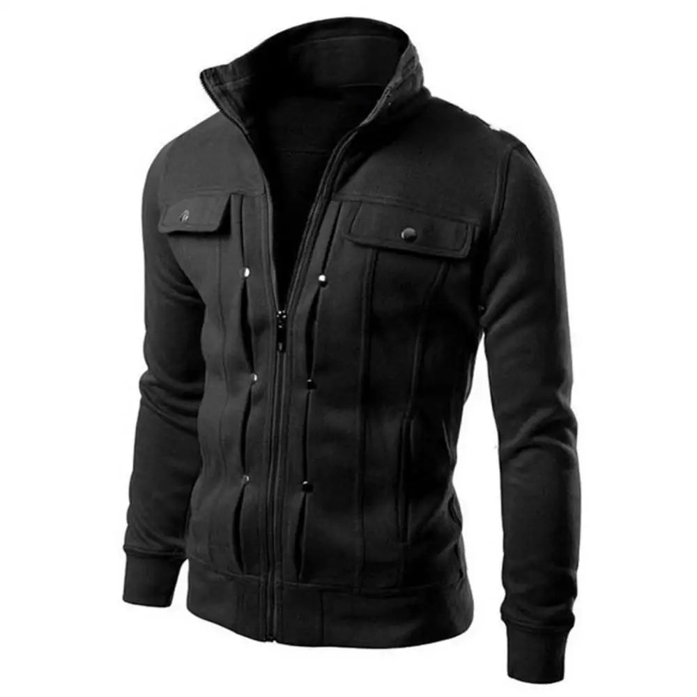 Warme Strickjacke mit Reißverschluss für Männer, ideal für Herbst- und Wintertage.