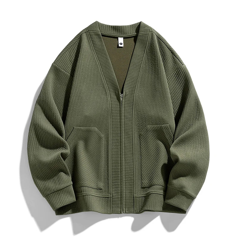 Warme Strickjacke mit Reißverschluss für Männer, ideal für kalte Herbst- und Wintertage