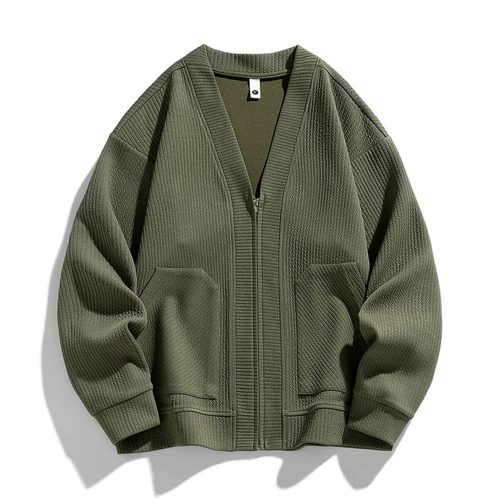 Warme Strickjacke mit Reißverschluss für Männer, ideal für kalte Herbst- und Wintertage