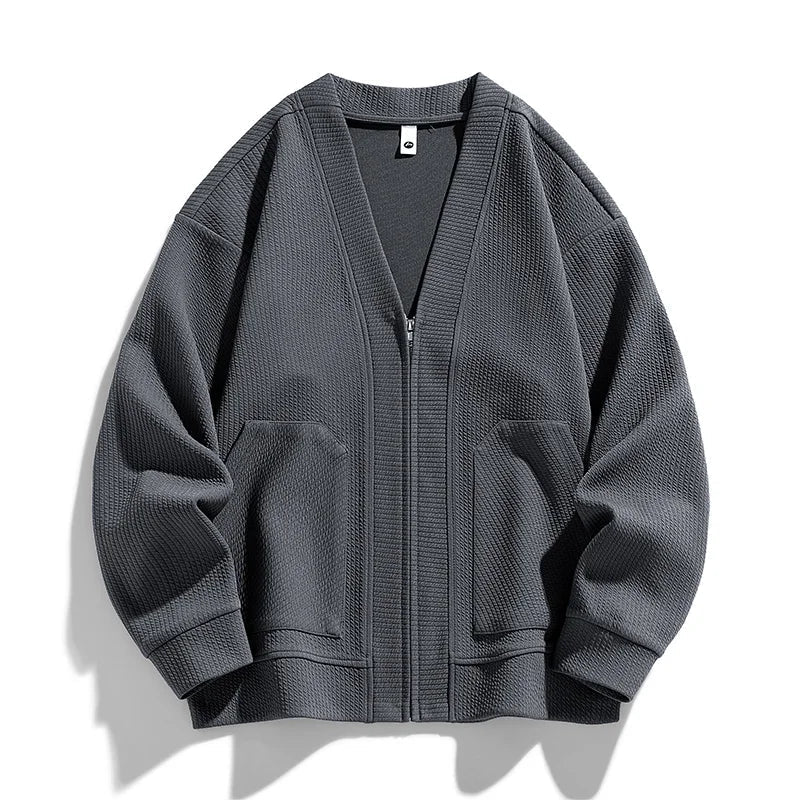 Warme Strickjacke mit Reißverschluss für Männer, ideal für kalte Herbst- und Wintertage