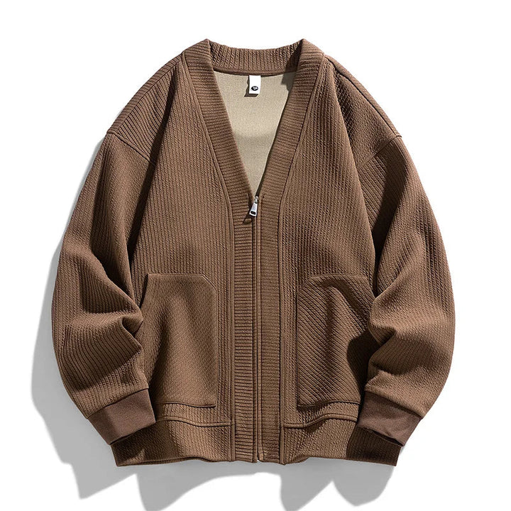 Warme Strickjacke mit Reißverschluss für Männer, ideal für kalte Herbst- und Wintertage