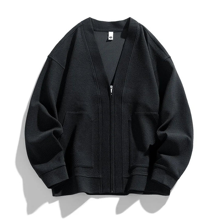 Warme Strickjacke mit Reißverschluss für Männer, ideal für kalte Herbst- und Wintertage