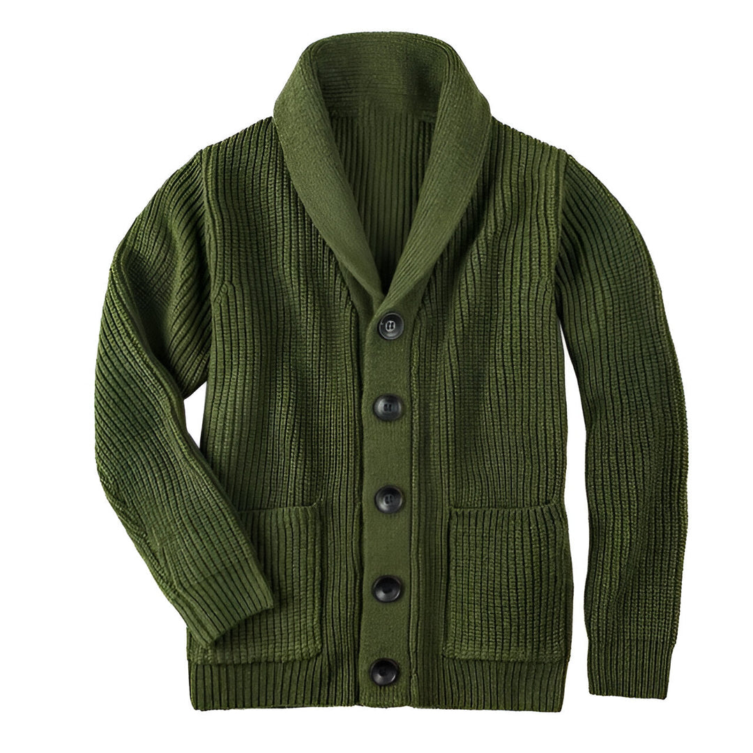 Warme Strickjacke für den Winter, gemütlich und stilvoll für kalte Herbst- und Wintertage.