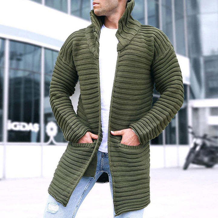 Warme Strickstrickjacke für Männer, ideal für Komfort und Stil an kalten Herbst- und Wintertagen