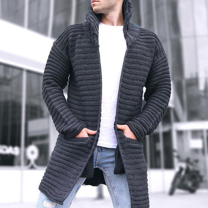 Warme Strickstrickjacke für Männer, ideal für Komfort und Stil an kalten Herbst- und Wintertagen