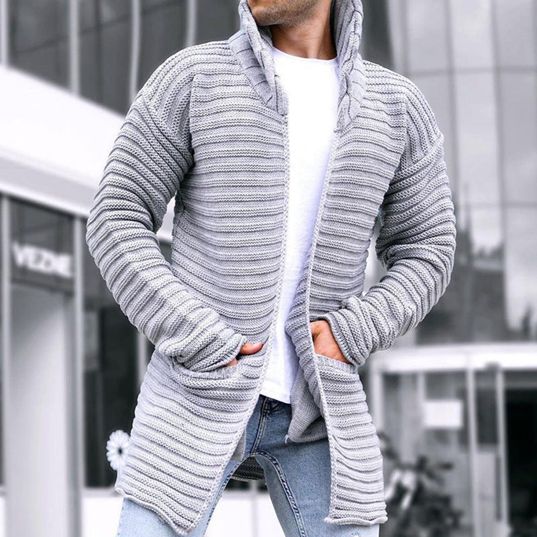 Warme Strickstrickjacke für Männer, ideal für Komfort und Stil an kalten Herbst- und Wintertagen