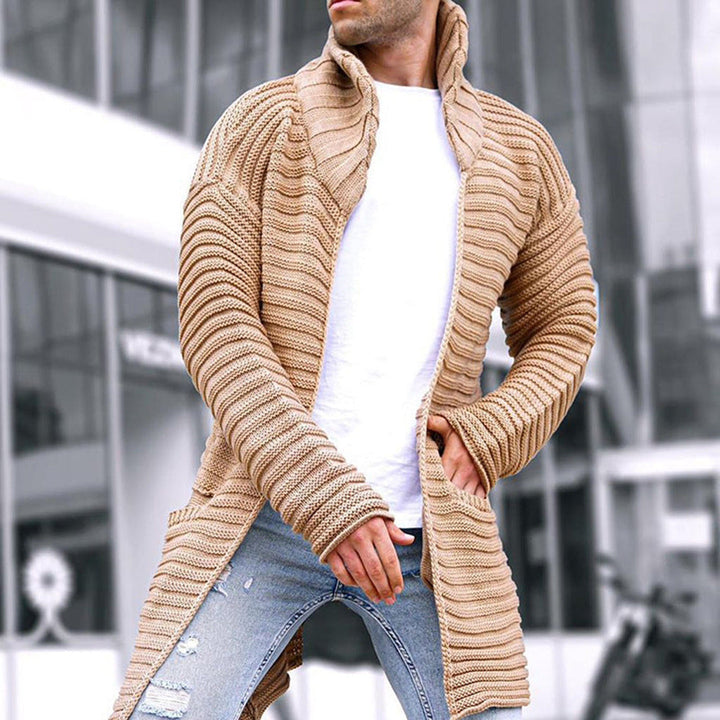 Warme Strickstrickjacke für Männer, ideal für Komfort und Stil an kalten Herbst- und Wintertagen