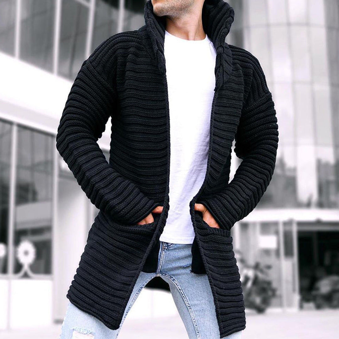 Warme Strickstrickjacke für Männer, ideal für Komfort und Stil an kalten Herbst- und Wintertagen