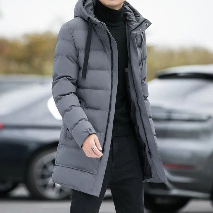 Warme, wasserdichte Jacke für Männer, ideal für Herbst- und Wintertage.