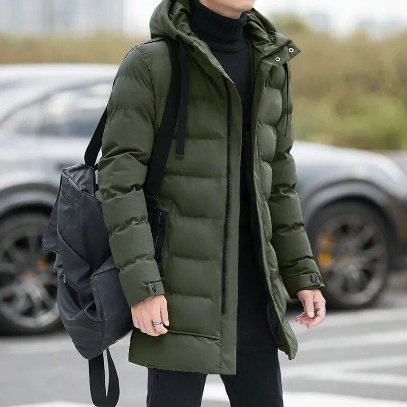 Warme, wasserdichte Jacke für Männer, ideal für Herbst- und Wintertage.