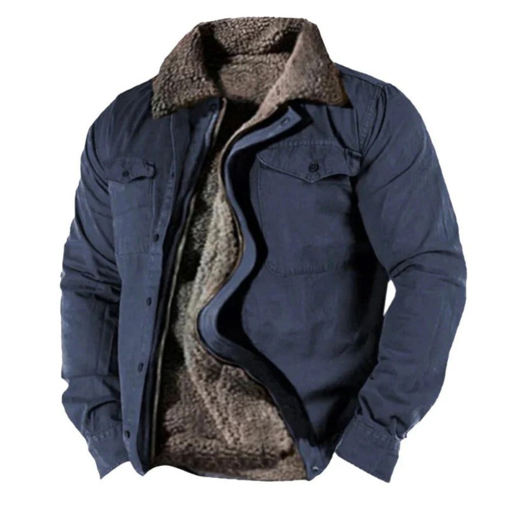 Warme Winterjacke für Männer mit Fleece – perfekte Kombination aus Stil und Schutz für kalte Tage.