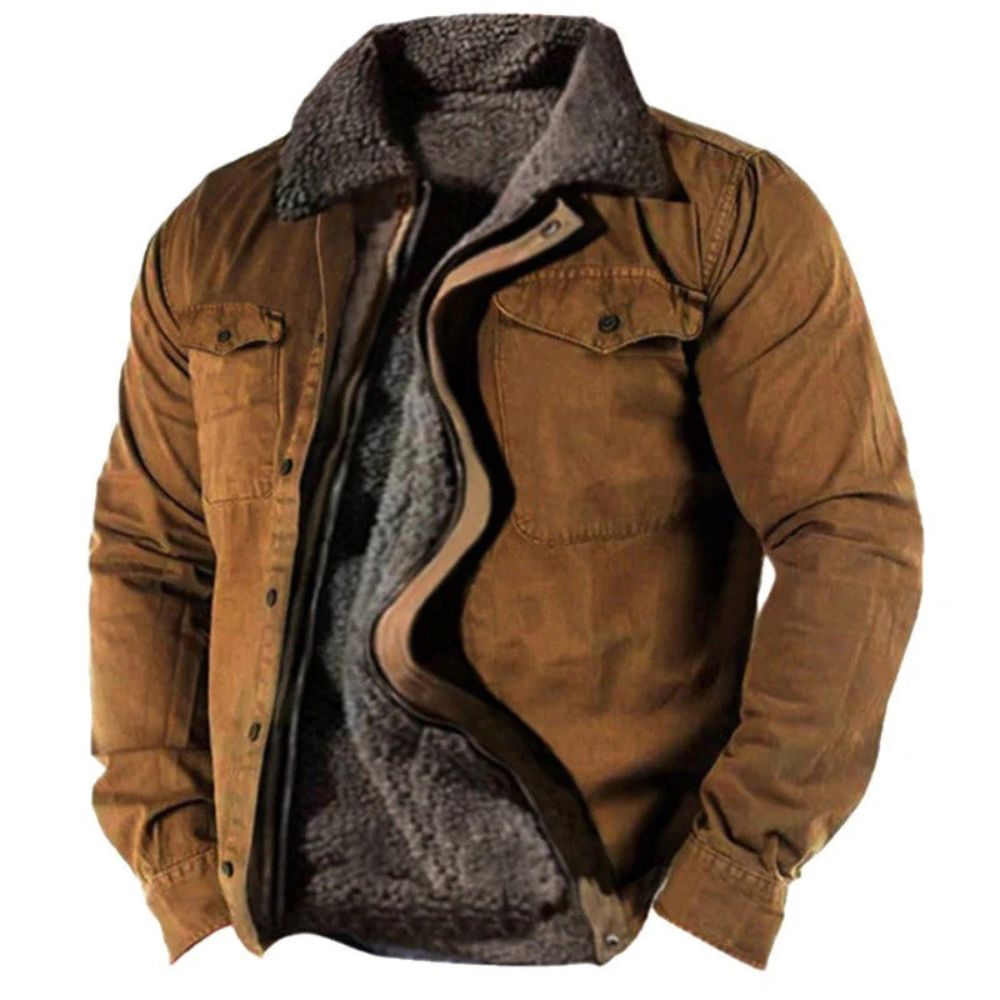 Warme Winterjacke für Männer mit Fleece – perfekte Kombination aus Stil und Schutz für kalte Tage.