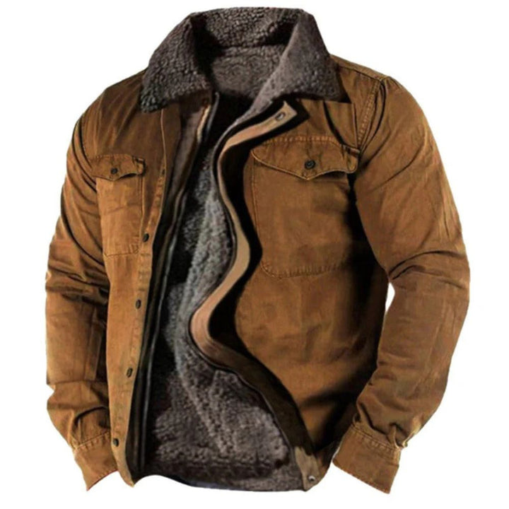 Warme Winterjacke für Männer mit Fleece – perfekte Kombination aus Stil und Schutz für kalte Tage.