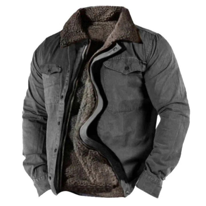 Warme Winterjacke für Männer mit Fleece – perfekte Kombination aus Stil und Schutz für kalte Tage.