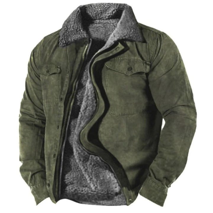 Warme Winterjacke für Männer mit Fleece – perfekte Kombination aus Stil und Schutz für kalte Tage.
