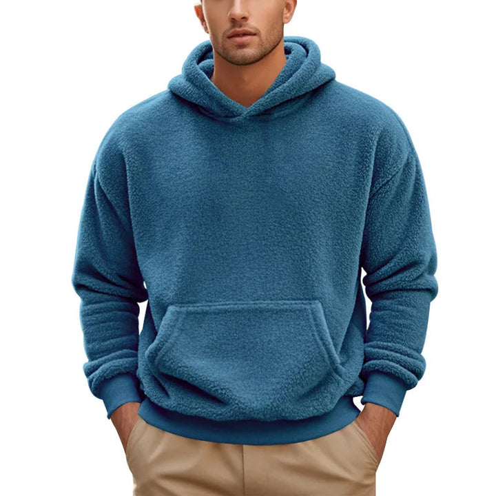 Warmer Fleece-Kapuzenpullover für Männer, ideal für kalte Herbst- und Wintertage