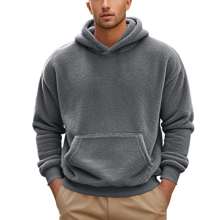 Warmer Fleece-Kapuzenpullover für Männer, ideal für kalte Herbst- und Wintertage