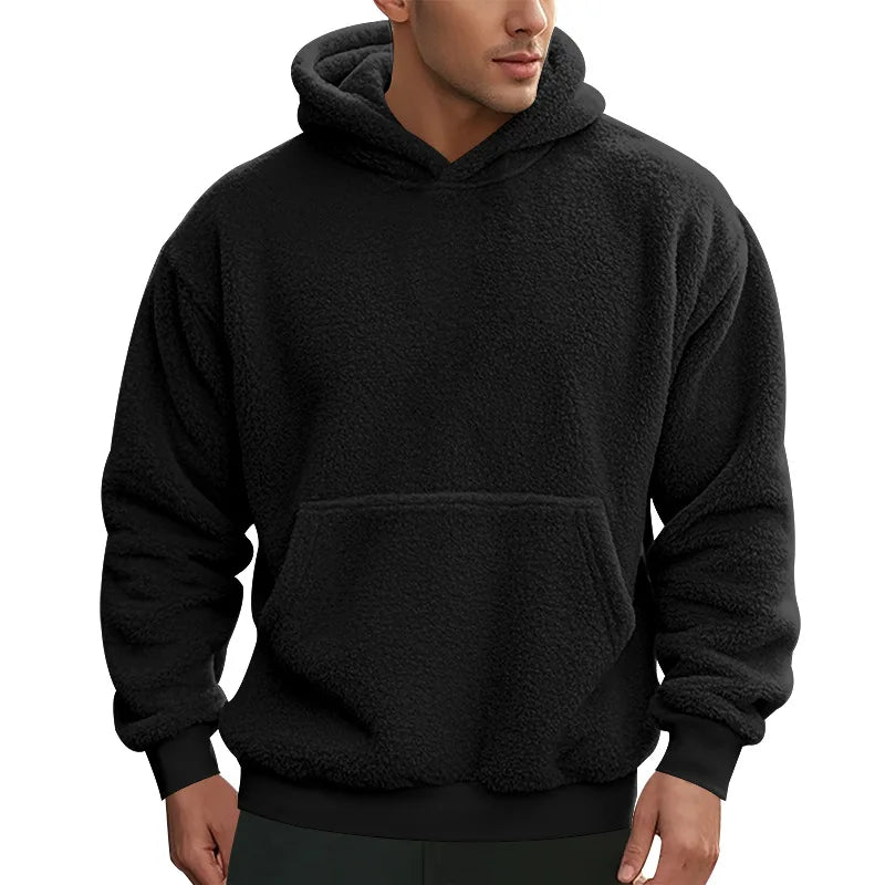 Warmer Fleece-Kapuzenpullover für Männer, ideal für kalte Herbst- und Wintertage