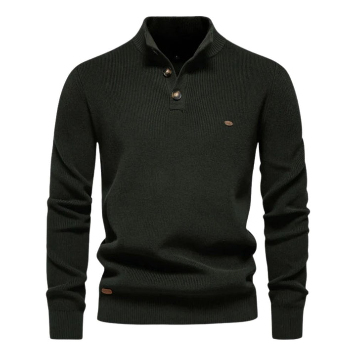 Warmer Freizeitpulli mit Knöpfen für Männer – ideal für kalte Herbst- und Wintertage.
