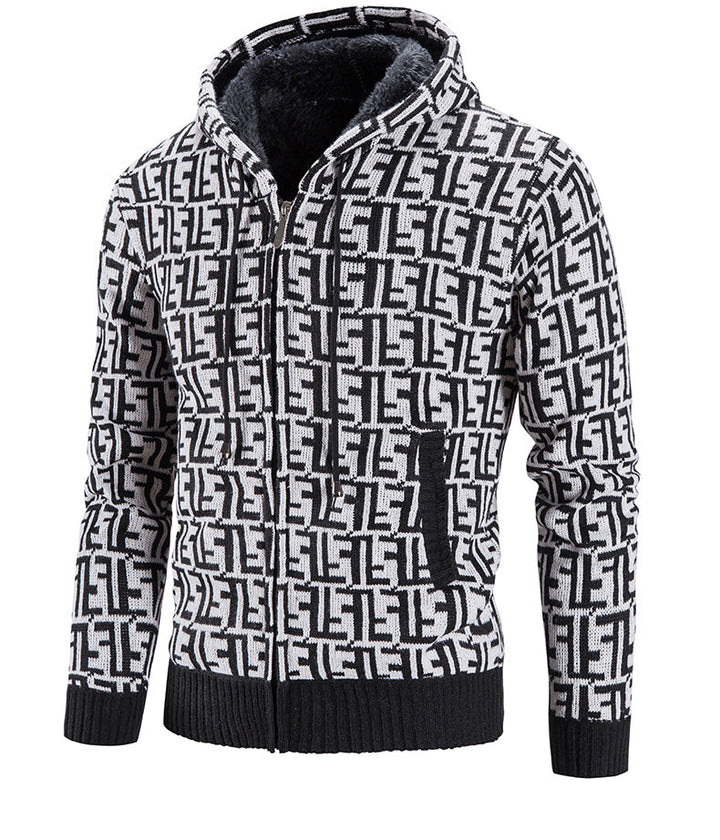 Warmer Herren-Kapuzenpullover aus Plüsch – stilvoll und gemütlich für kalte Tage