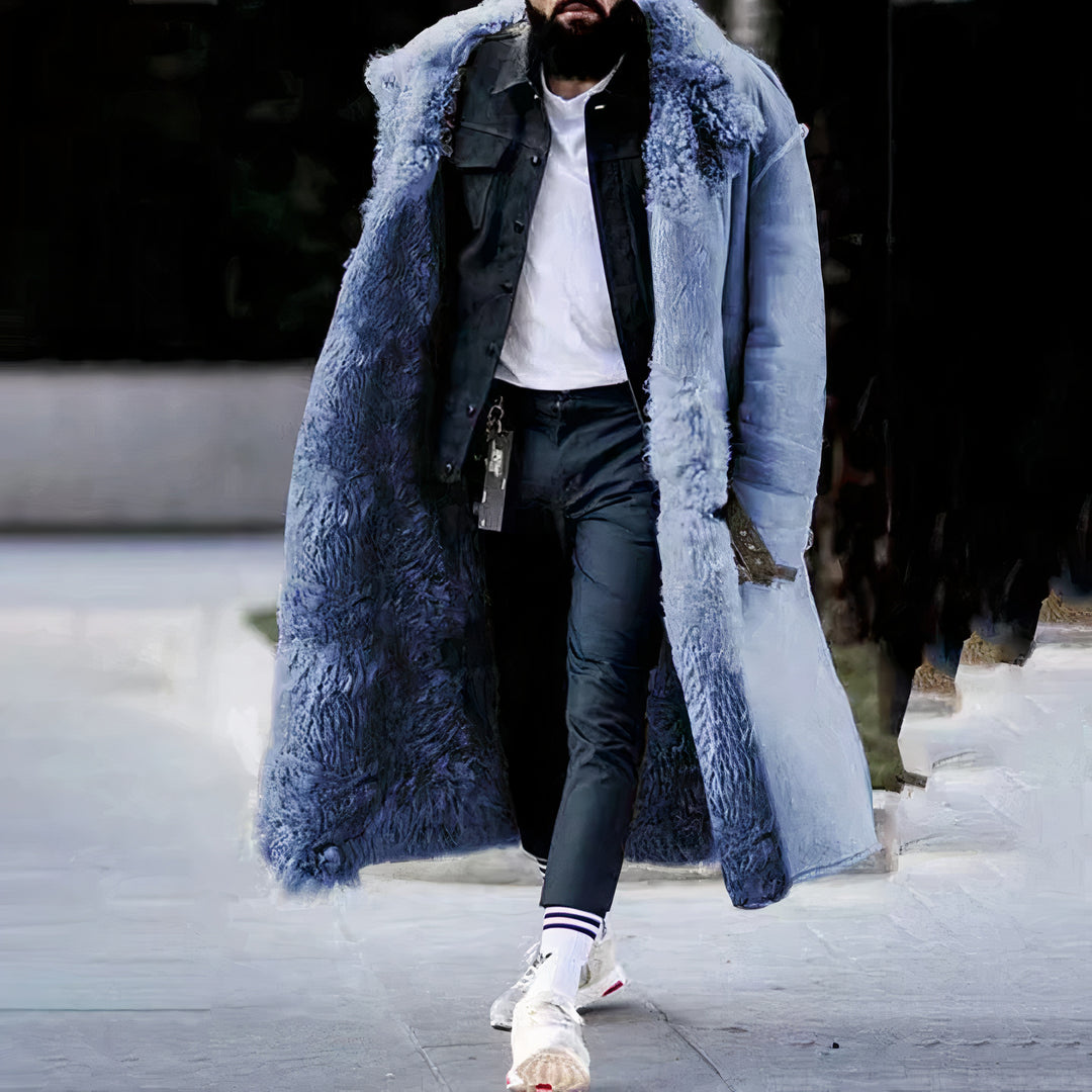 Warmer Premium-Wintermantel für Männer, ideal für elegante Herbst- und Wintertage.