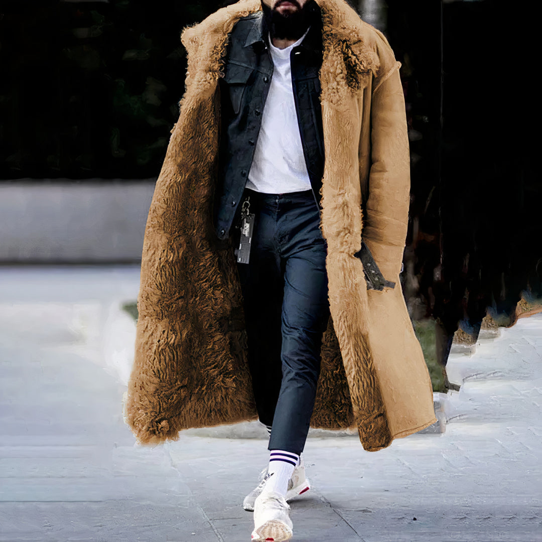 Warmer Premium-Wintermantel für Männer, ideal für elegante Herbst- und Wintertage.