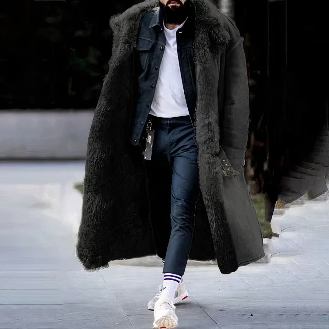 Warmer Premium-Wintermantel für Männer, ideal für elegante Herbst- und Wintertage.