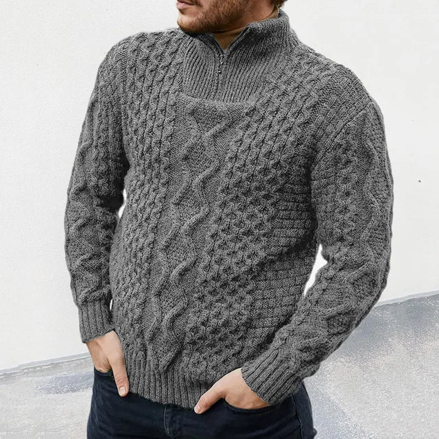 Warmer Strickpullover für Männer, ideal für kalte Herbst- und Wintertage.