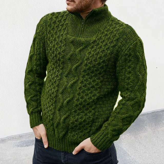 Warmer Strickpullover für Männer, ideal für kalte Herbst- und Wintertage.