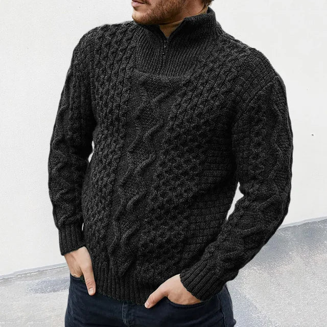 Warmer Strickpullover für Männer, ideal für kalte Herbst- und Wintertage.