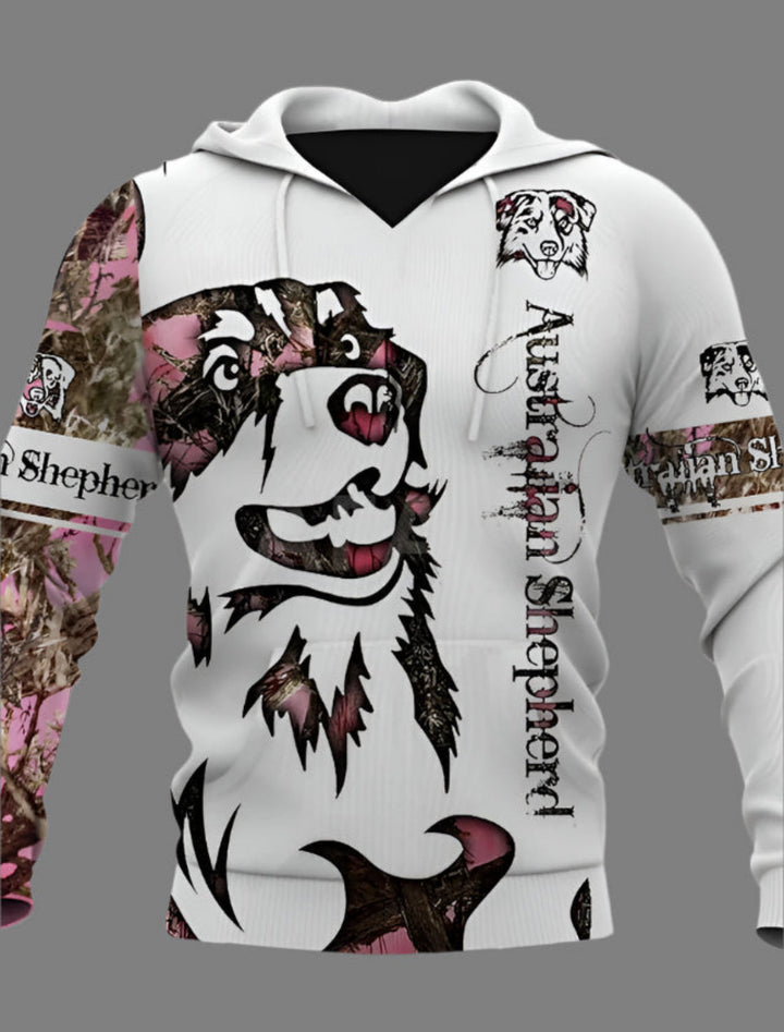 Warmer stylischer Drachen-Kapuzenpulli für Männer, auffälliges Design und kuschelige Wärme.