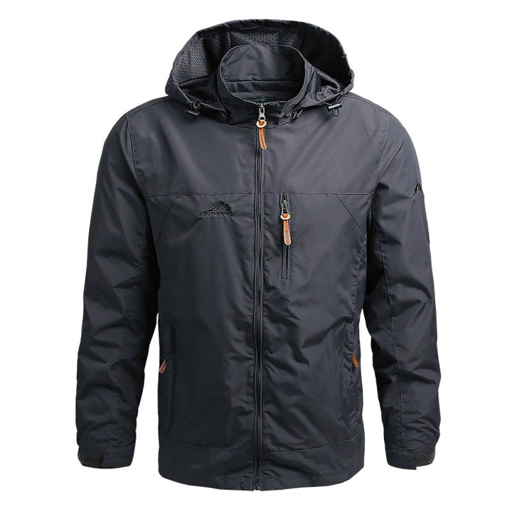 Wasserdichte Jacke für Männer, ideal für Herbst- und Wintertage, schützt vor Regen und Wind mit stilvollem Design.
