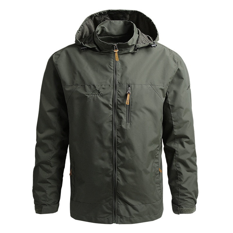 Wasserdichte Jacke für Männer, ideal für Herbst- und Wintertage, schützt vor Regen und Wind mit stilvollem Design.