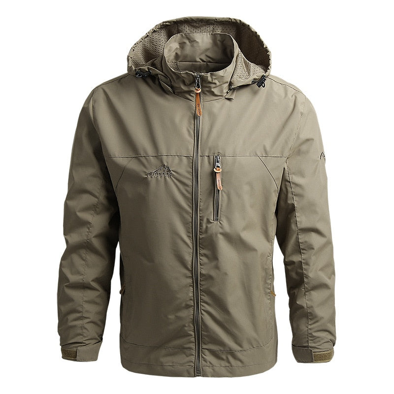 Wasserdichte Jacke für Männer, ideal für Herbst- und Wintertage, schützt vor Regen und Wind mit stilvollem Design.