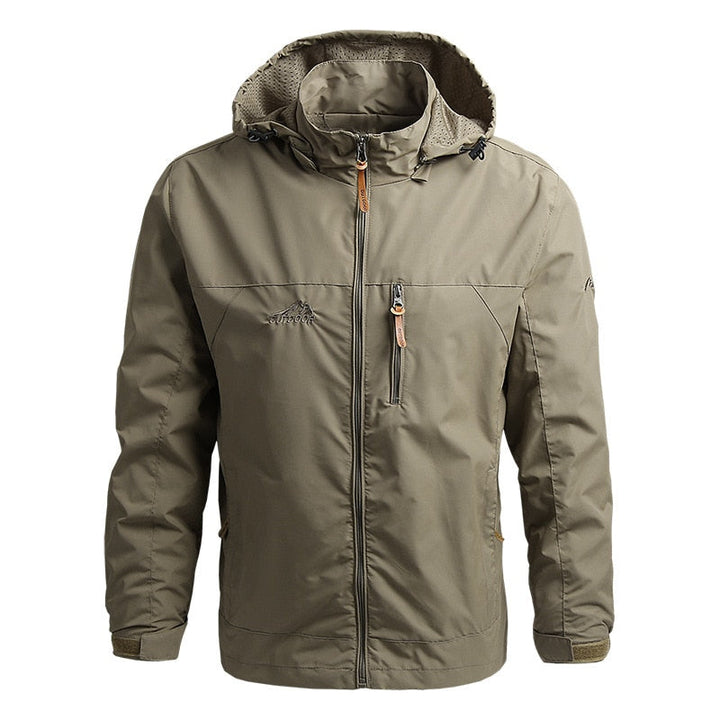 Wasserdichte Jacke für Männer, ideal für Herbst- und Wintertage, schützt vor Regen und Wind mit stilvollem Design.