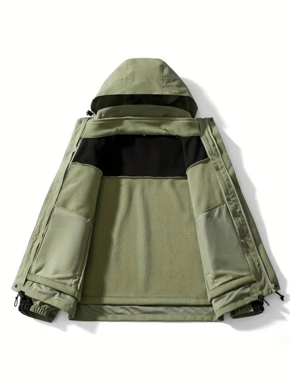 Wasserdichte warme 3-Lagen-Winterjacke, schützt vor Kälte und Nässe bei extremem Wetter.